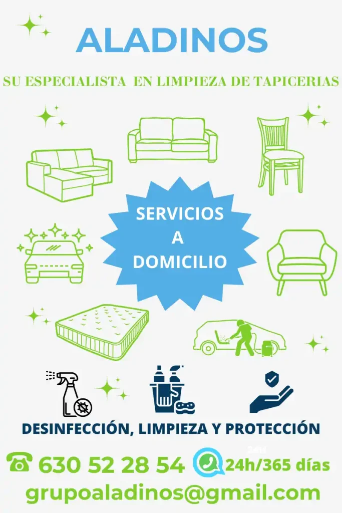 limpieza profesional de tapicería domicilio en Madrid