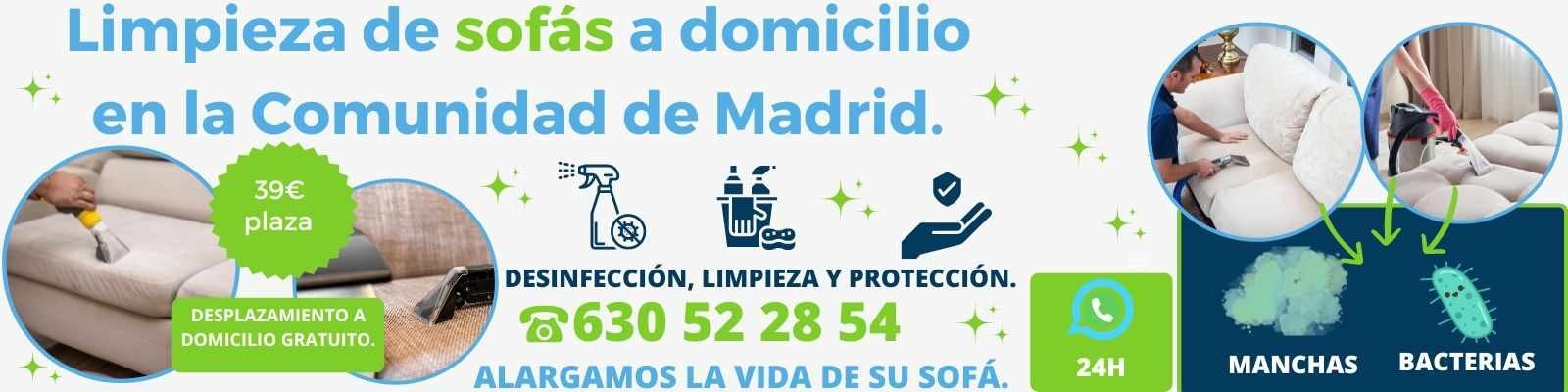 Limpieza de sofás a domicilio en Móstoles. Servicio profesional para eliminar manchas, bacterias y malos olores.