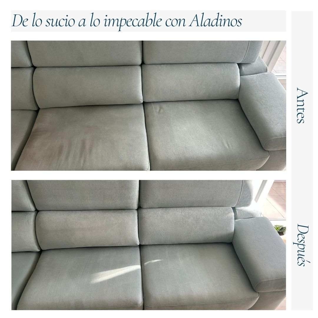 Servicio profesional de limpieza de sofás Aladinos